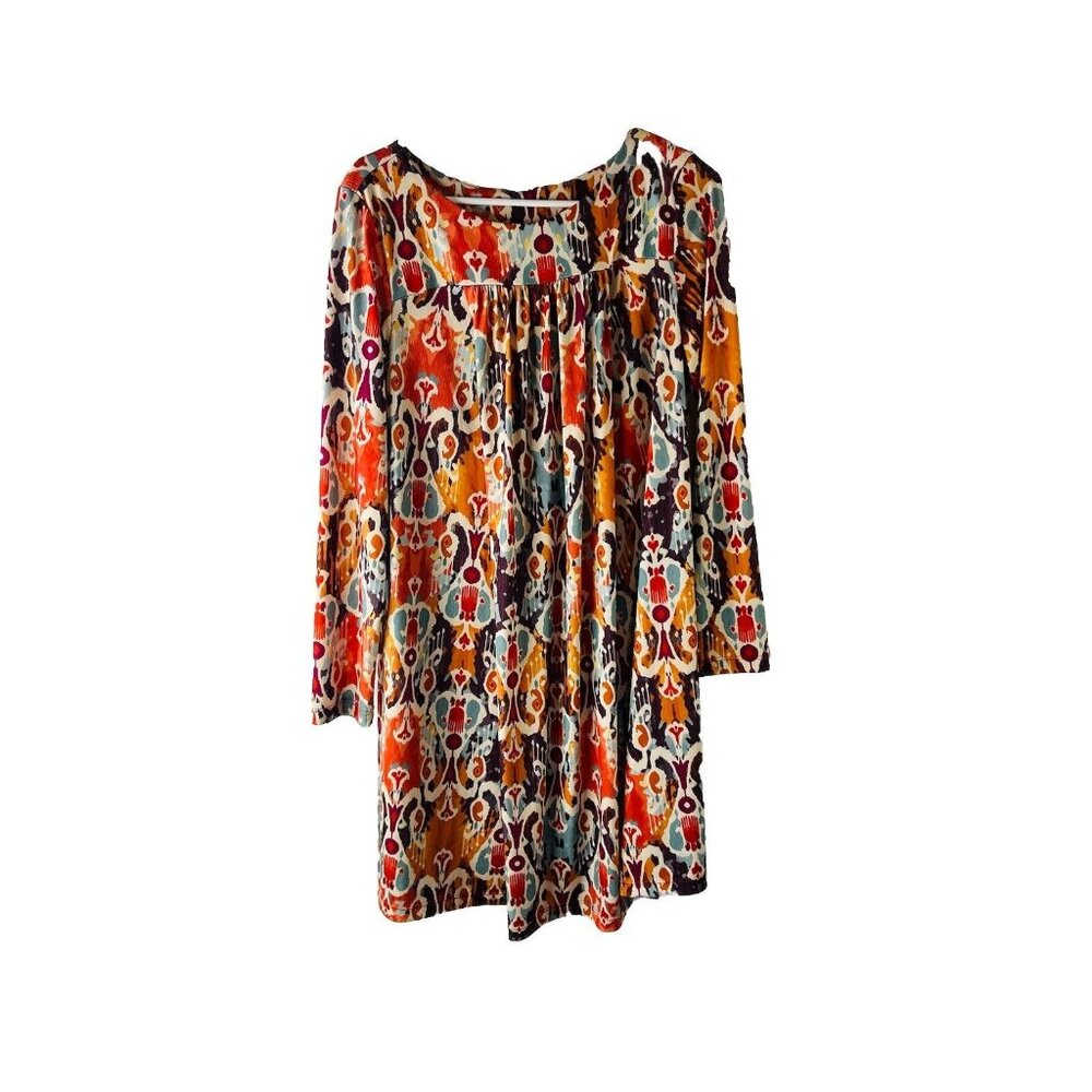 Japanese Weekend Rainbow Geometric Slinky Dress Artsy